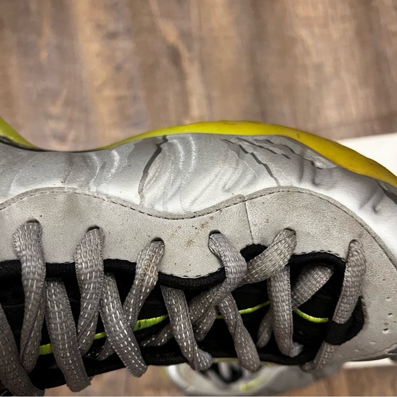 Nike Air Foamposite One PRM Premium Metallic Camo Silver Volt - Picture 10 of 12